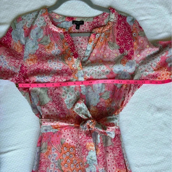Talbots Dress Women’s 4P Barbiecore pink Floral cottagecore shirt dress - Picture 7 of 9